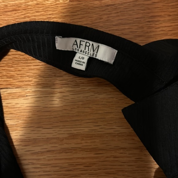 AFRM Karlie Button Front Halter Dress Sz. Black - Picture 2 of 3